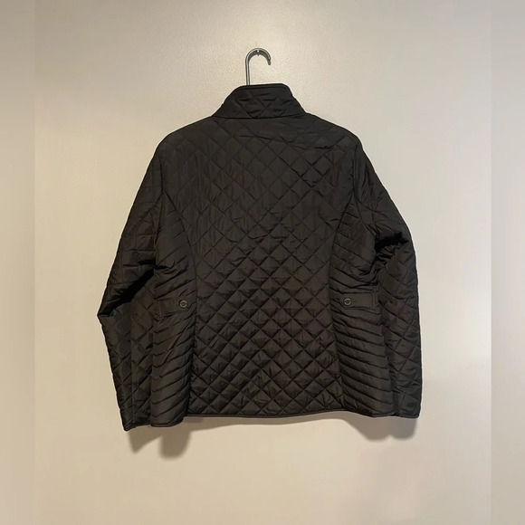 NWT Tommy Hilfiger Women’s Black Quilted Jacket size L - Picture 7 of 10